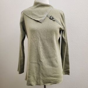 VTG Jeanne Pierre Foldover Collar Sweater Green Medium